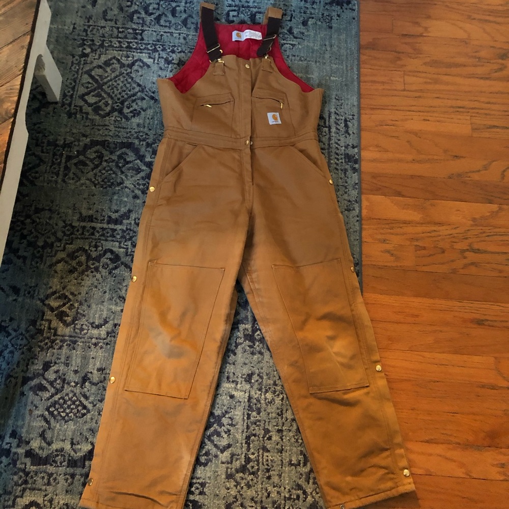 Carhartt quilt lined bib overalls